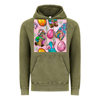 Vintage Olive Easter Gnomies Seamless Pattern Vintage Hoodie - BundleAndBundleShop