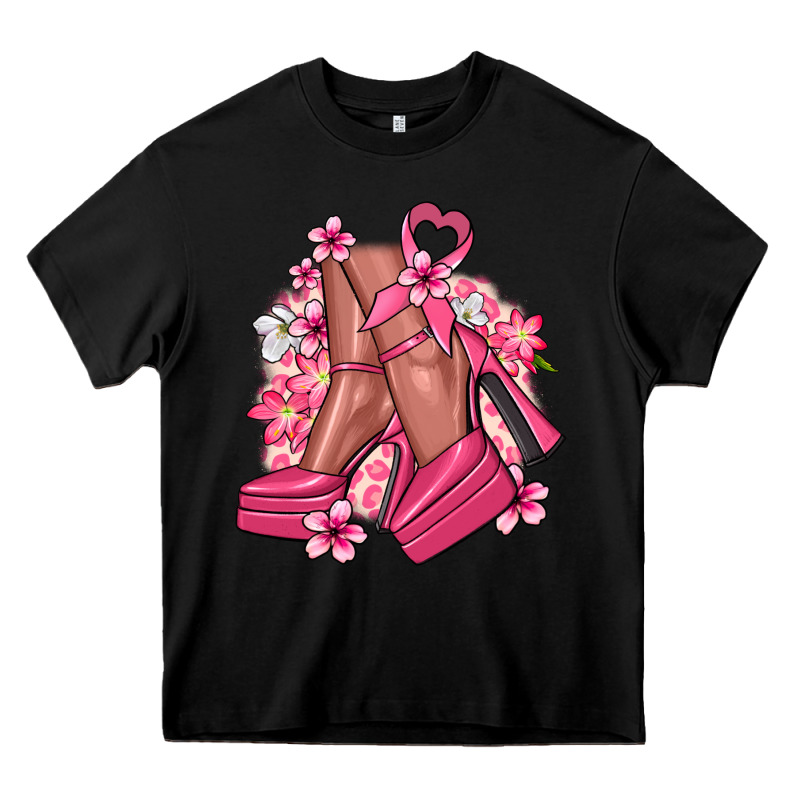 Cancer High Heels Cancer Awareness Heavy Core Tee by HowdyJamesFarm | Teevron