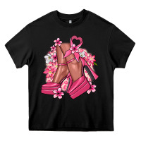 Black Cancer high heels Cancer Awareness Heavy Core Tee - HowdyJamesFarm