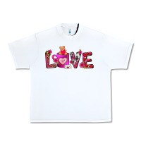 White Love Coffee Mug Valentines Day Urban Heavy Tee - FaDigitalArtStudio