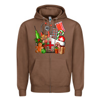 Chestnut nurse  and christmas Zipper Hoodie - AdoDesignShop