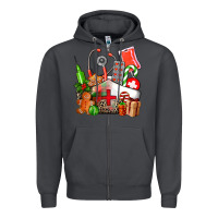 Smoke nurse  and christmas Zipper Hoodie - AdoDesignShop