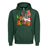 Sports Green nurse  and christmas Zipper Hoodie - AdoDesignShop