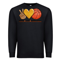 Black peace love basketball Premium Sweatshirt - AdoDesignShop