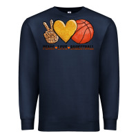 Navy peace love basketball Premium Sweatshirt - AdoDesignShop