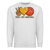Oatmeal Heather peace love basketball Premium Sweatshirt - AdoDesignShop