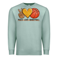 Seafoam peace love basketball Premium Sweatshirt - AdoDesignShop