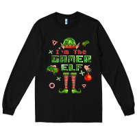 Black im the gamer elf Long Sleeve Tee - FaDigitalArtStudio