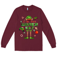 Burgundy im the gamer elf Long Sleeve Tee - FaDigitalArtStudio
