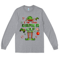 Heather Grey im the gamer elf Long Sleeve Tee - FaDigitalArtStudio