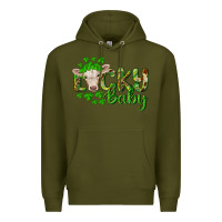 Army Green Lucky baby charolais calf Premium Hoodie - RanaPortraitStore