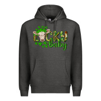 Charcoal Heather Lucky baby charolais calf Premium Hoodie - RanaPortraitStore