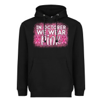Black in october we wear pink leopard glitter Heavyweight Hoodie - AdoDesignShop