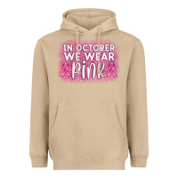 Mushroom in october we wear pink leopard glitter Heavyweight Hoodie - AdoDesignShop
