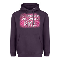 Plum in october we wear pink leopard glitter Heavyweight Hoodie - AdoDesignShop