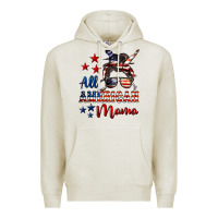 Oatmeal Heather All American Mama Mother's Day Premium Hoodie - LillyAllenDesigns