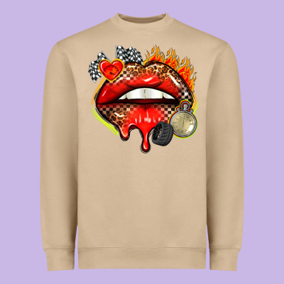 Race Lips Heavyweight Sweatshirt Designed By Adodesignshop