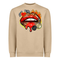 Mushroom race lips Heavyweight Sweatshirt - AdoDesignShop