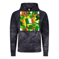 Cloud Black Ireland flag with St. Patrick's Day  digital paper Vintage Hoodie - BundleAndBundleShop