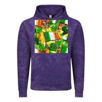 Cloud Purple Ireland flag with St. Patrick's Day  digital paper Vintage Hoodie - BundleAndBundleShop