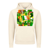 Vintage Artic Ireland flag with St. Patrick's Day  digital paper Vintage Hoodie - BundleAndBundleShop