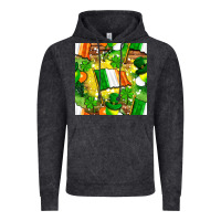 Ireland Flag With St. Patrick's Day  Digital Paper Vintage Hoodie | Teevron