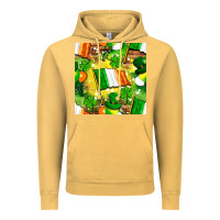 Vintage Mustard Ireland flag with St. Patrick's Day  digital paper Vintage Hoodie - BundleAndBundleShop