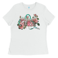 White blessed nurse Ladies Tee - CowGirlArtShop