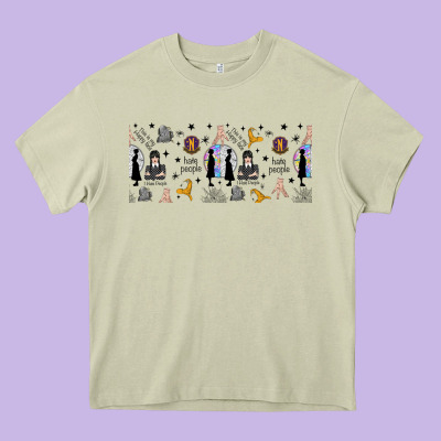 Gothic Girl And Colorful Girl Heavy Core Tee Designed By Tumblerdesignbyshophia