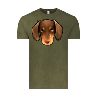 Vintage Olive Dachshund Vintage Tee - Jasminsmagicworld