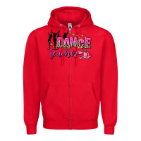 Red dance teacher Zipper Hoodie - AdoDesignShop