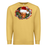 Antique Gold christmas heifer Premium Sweatshirt - AdoDesignShop