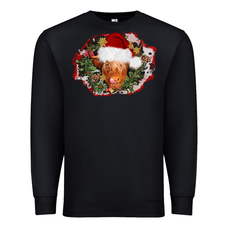 Christmas Heifer Premium Sweatshirt by AdoDesignShop | Teevron