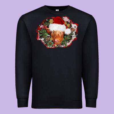 Christmas Heifer Premium Sweatshirt Designed By Adodesignshop