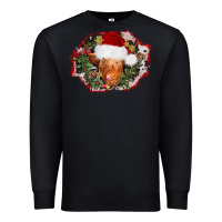 Black christmas heifer Premium Sweatshirt - AdoDesignShop