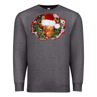 Charcoal Heather christmas heifer Premium Sweatshirt - AdoDesignShop