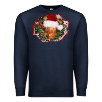 Navy christmas heifer Premium Sweatshirt - AdoDesignShop