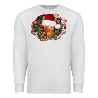 Oatmeal Heather christmas heifer Premium Sweatshirt - AdoDesignShop