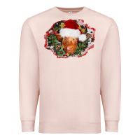 Pale Pink christmas heifer Premium Sweatshirt - AdoDesignShop