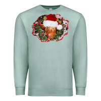 Seafoam christmas heifer Premium Sweatshirt - AdoDesignShop