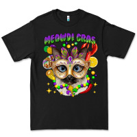 Black meowdi gras mardi gras cat Premium Tee - CowGirlArtShop