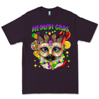Plum meowdi gras mardi gras cat Premium Tee - CowGirlArtShop