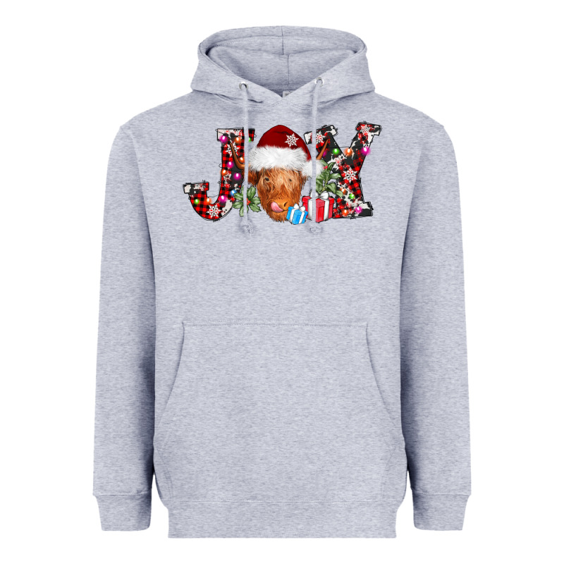 Joy Christmas Heifer Heavyweight Hoodie by AdoDesignShop | Teevron