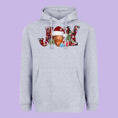 Joy Christmas Heifer Heavyweight Hoodie Designed By Adodesignshop