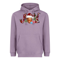 Lavender joy christmas heifer Heavyweight Hoodie - AdoDesignShop