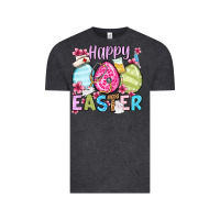 Vintage Black Happy Easter eggs Vintage Tee - OliviaCreatesArt