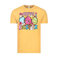 Vintage Mustard Happy Easter eggs Vintage Tee - OliviaCreatesArt