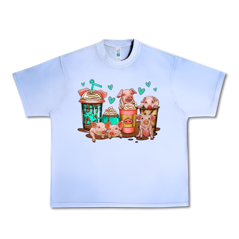 Cute Pigs Coffee Urban Heavy Tee by Jasminsmagicworld | Teevron