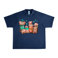 Navy cute pigs coffee Urban Heavy Tee - Jasminsmagicworld