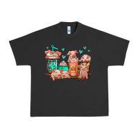 Pigment Black cute pigs coffee Urban Heavy Tee - Jasminsmagicworld